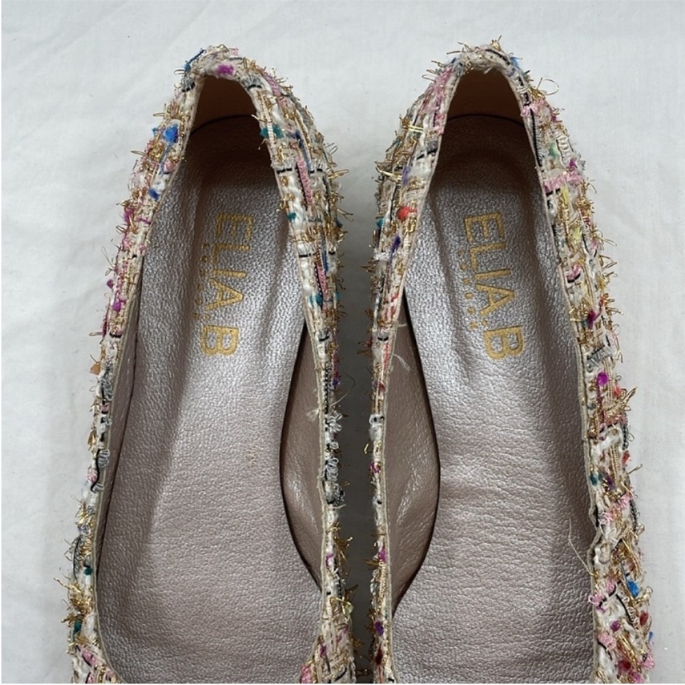 NEW! Anthropologie ELIA B Spain Made Tweed Flats With Jewel Front. EU36. - Picture 4 of 14